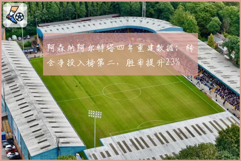 阿森纳阿尔特塔四年重建数据：转会净投入榜第二，胜率提升23%